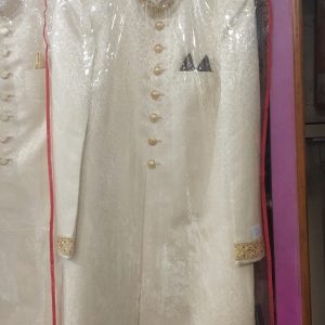 light golden sherwani for groom